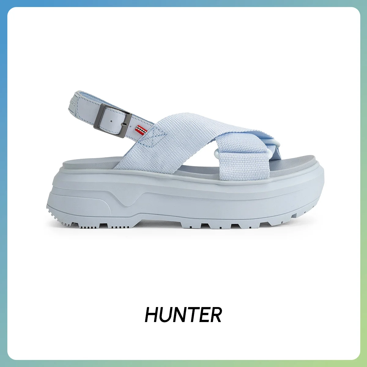 サンダル　ハンター　HUNTER　「ユニセックス シティ リベル ウェビング クロスオーバー サンダル」〈ヒール約6〜7cm〉¥20,900