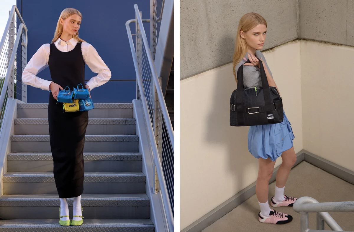 レスポートサックとMSGMの初コラボコレクション、マイクロショルダーバッグとトートバッグ