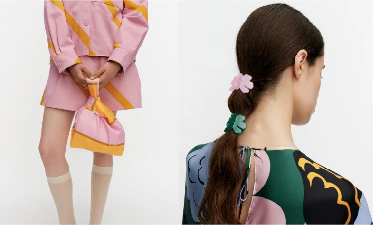 マリメッコのSmart bag、Nano Unikko ヘアクリップセットの画像