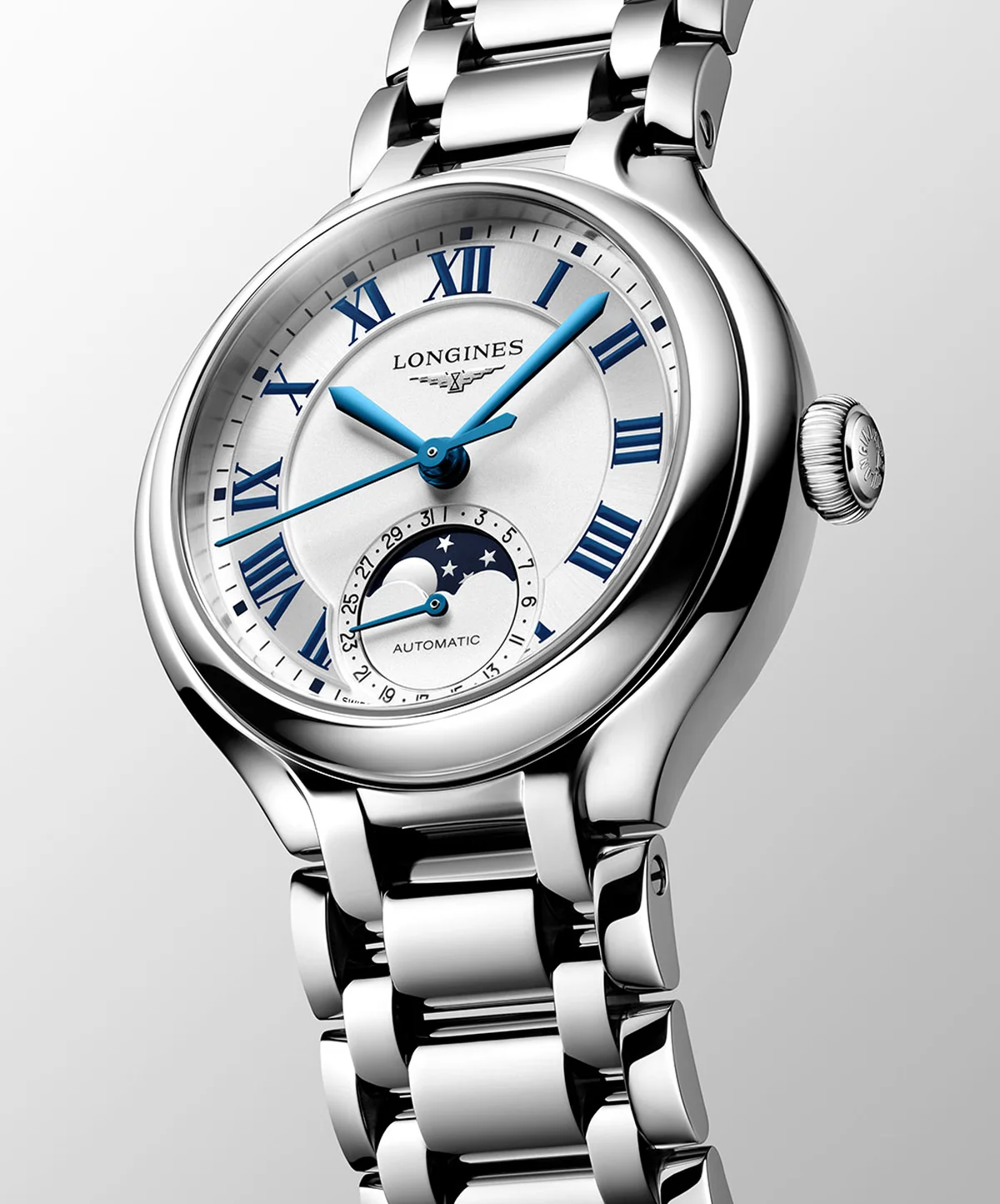 「ロンジン プリマルナ」ウォッチ〈SS、自動巻、ケース径34mm〉¥413,600