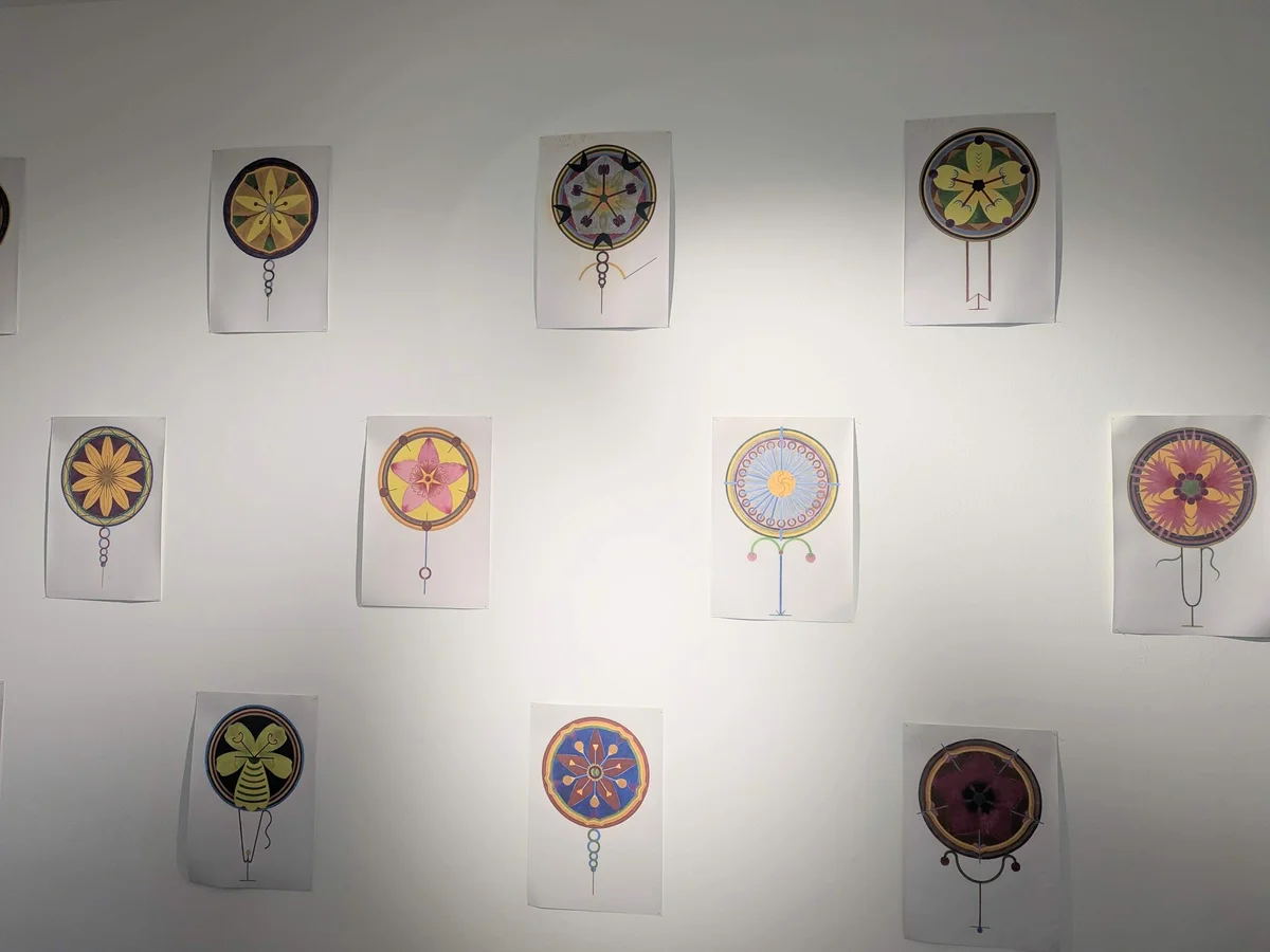 東京都庭園美術館　道念邦子　「花」のドローイング