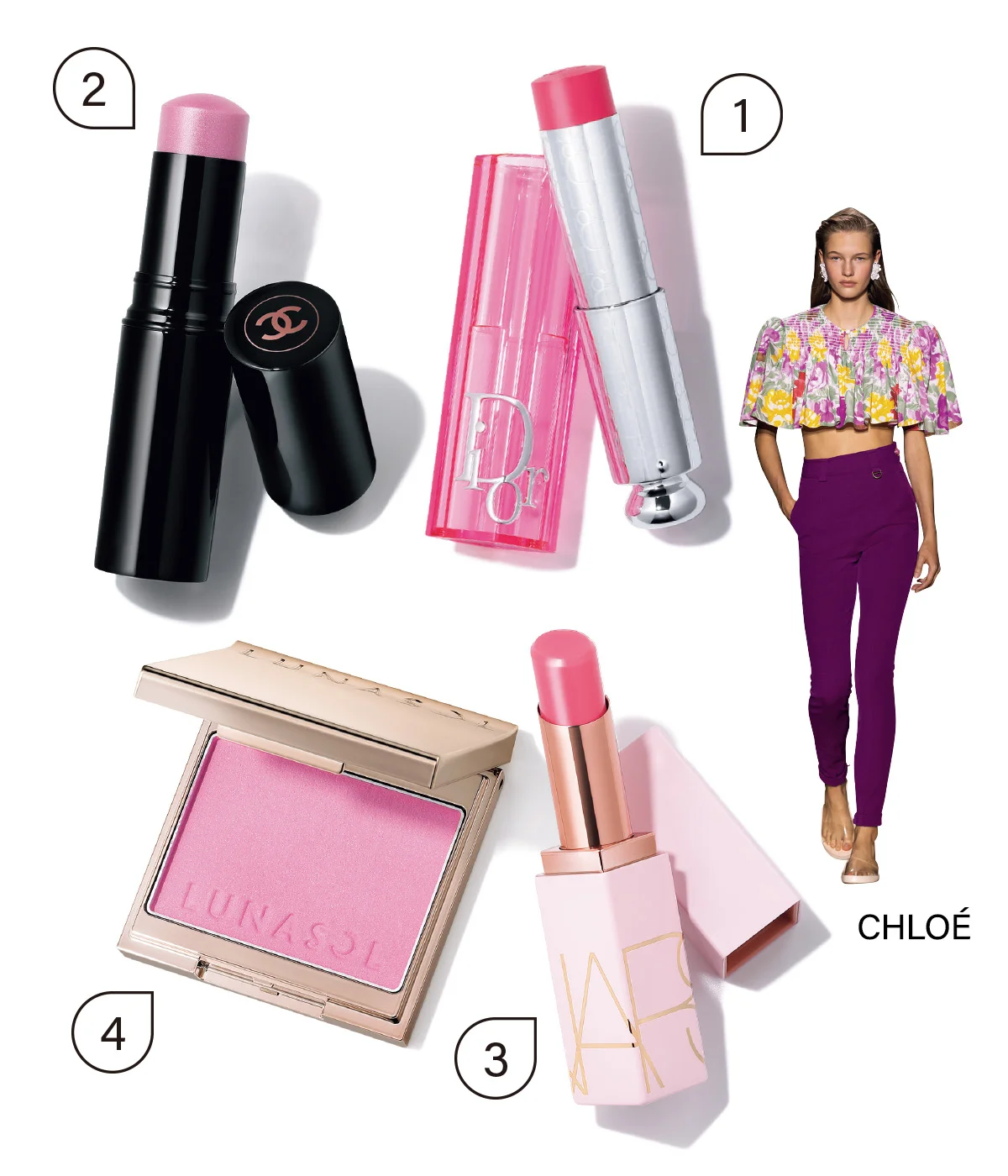 バックステージ ロージー グロウ スティック ディオール　ボーム エサンシエル キュート シャネル　アフターグロー リップバーム NARS ルナソル カラーリングブリーズ 01