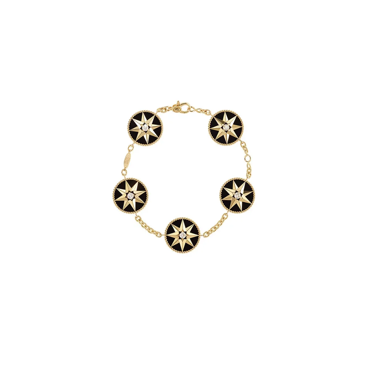 「ローズ デ ヴァン」ブレスレット〈YG、ダイヤモンド、オニキス〉¥1,450,000