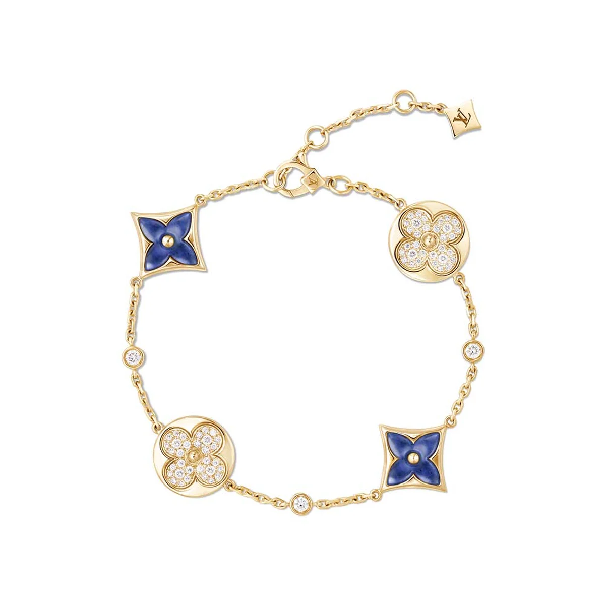 「カラー ブロッサム」ブレスレット〈YG、ダイヤモンド、ソーダライト〉¥1,732,500