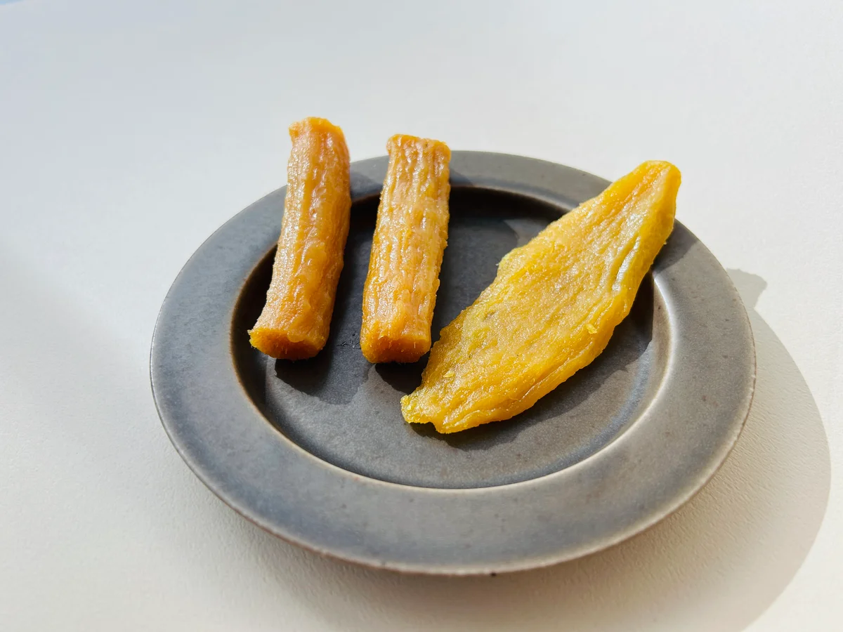 鹿吉の干し芋、丸干しと平干しの中身