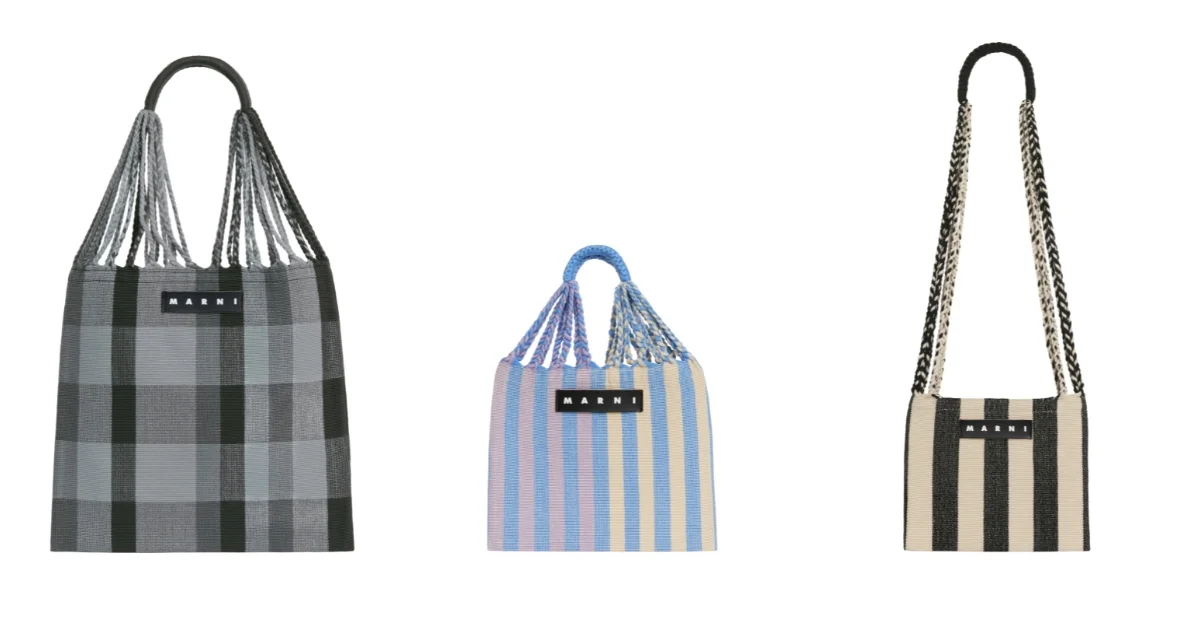 マルニ マーケット 銀座三越 先行販売 チェックハンモックバッグ ミニ ハンモック クロス ハンモック