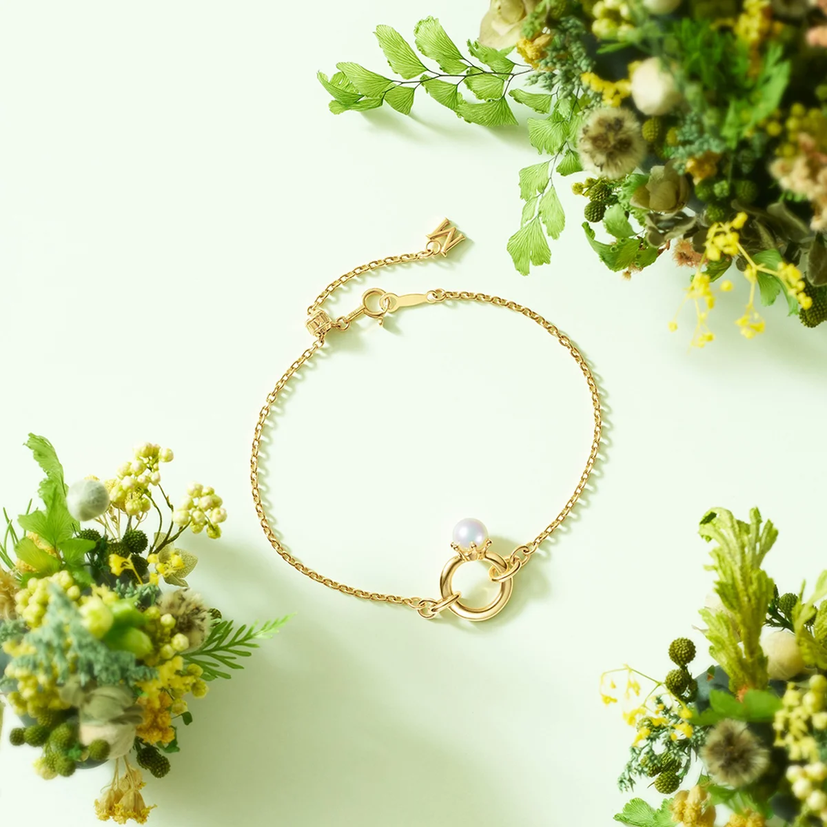 ミキモト リング チャームブレスレット