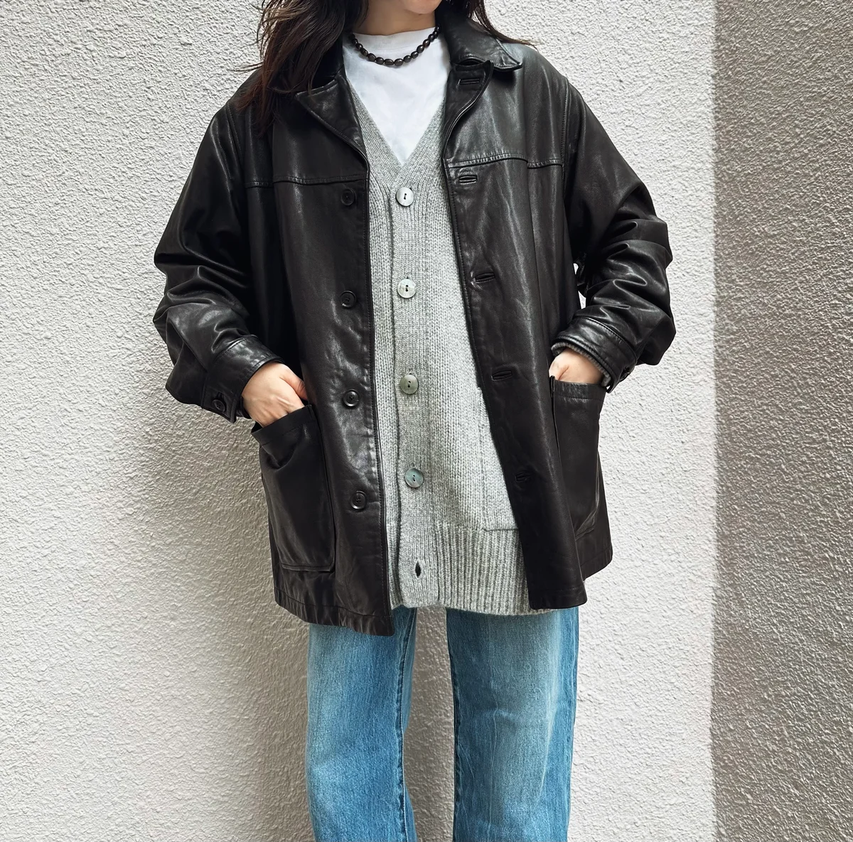 GALERIE VIE　ギャルリー・ヴィー ファインウール Vネックカーディガン コーディネート