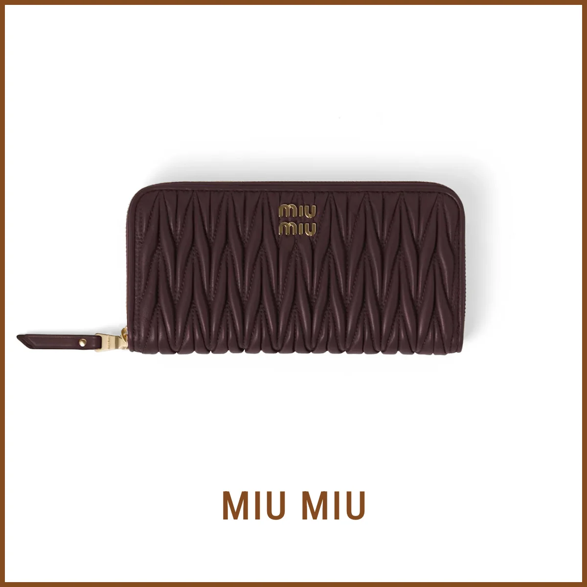 ミュウミュウ　miu miu　財布〈H9.5×W19.5cm〉￥130,900