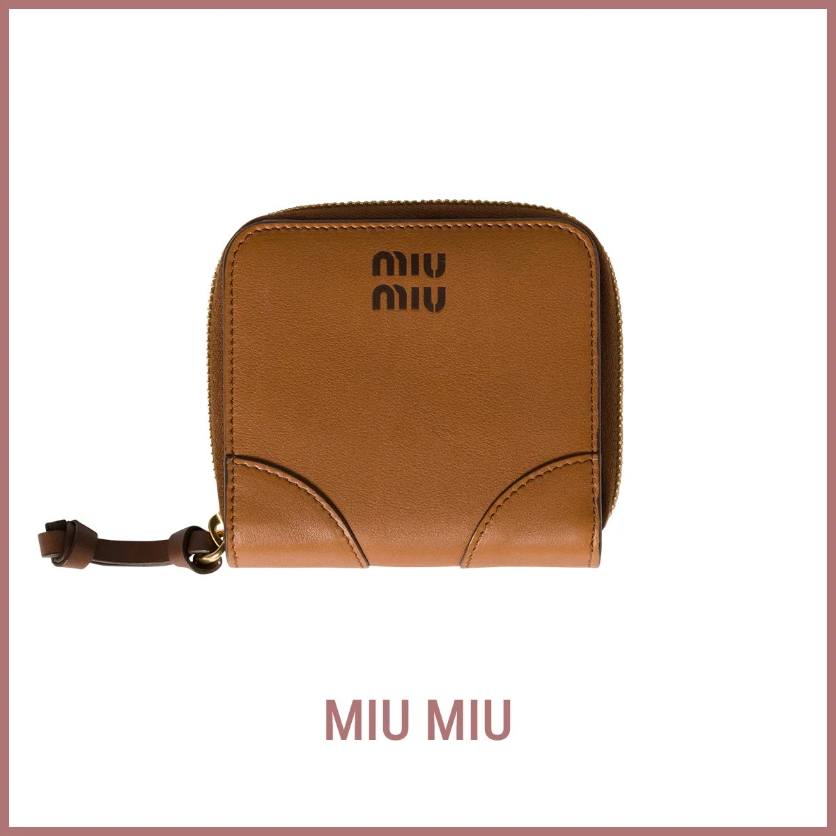 MIUMIU　ミュウミュウ　財布　レザーウォレット　ブラウン