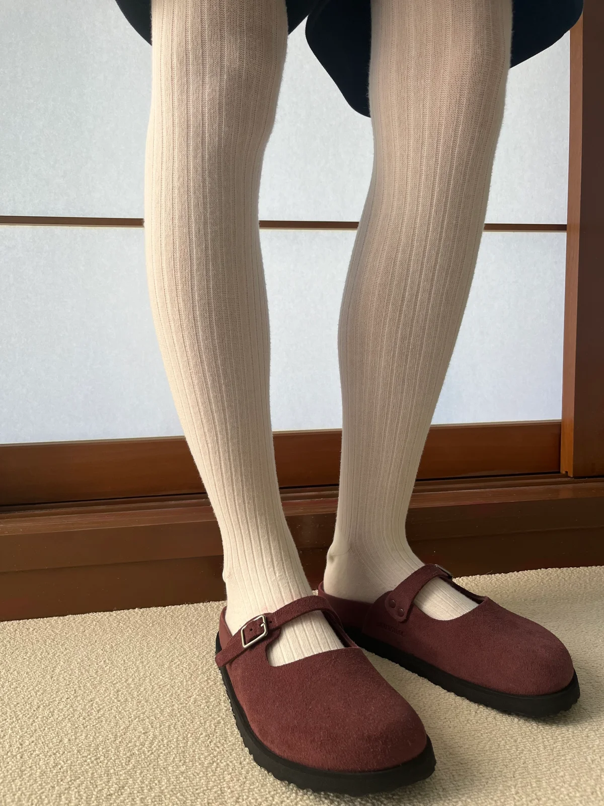 BIRKENSTOCK ビルケンシュトック マリア スエード バーガンディ 着画