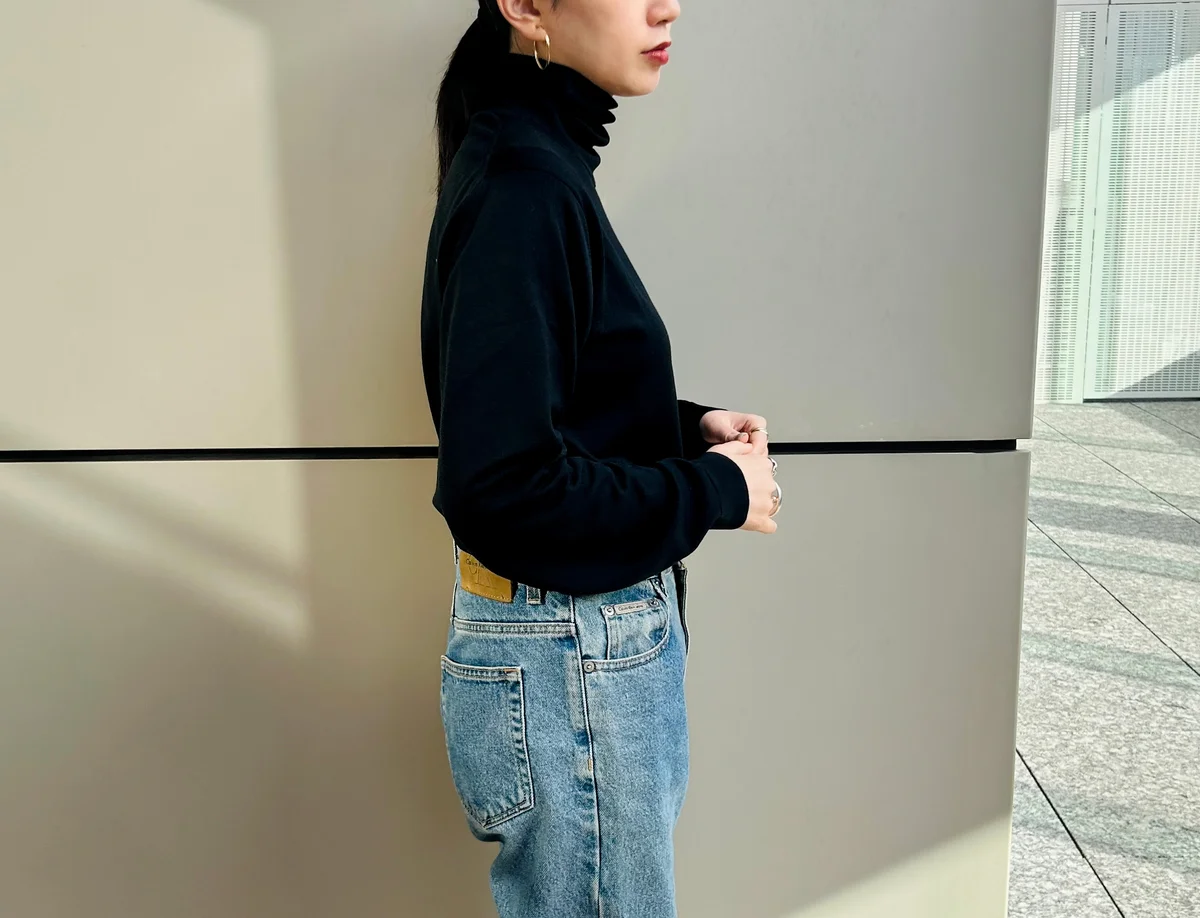 ジョンスメドレー タートルネック長袖ニットプルオーバー  LEVINE 