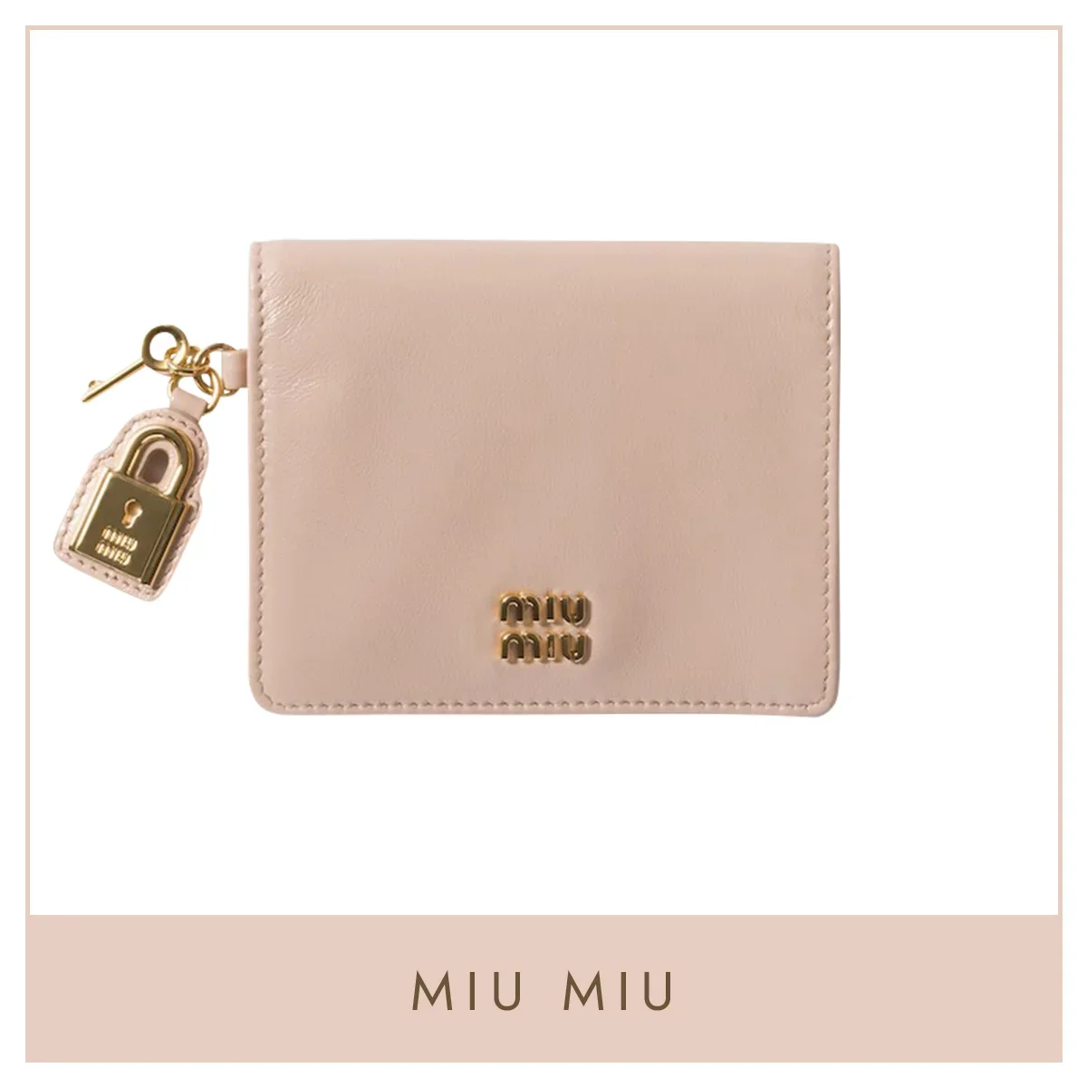 ミュウミュウ「二つ折り財布」〈H11.2×W8.5cm〉¥100,100