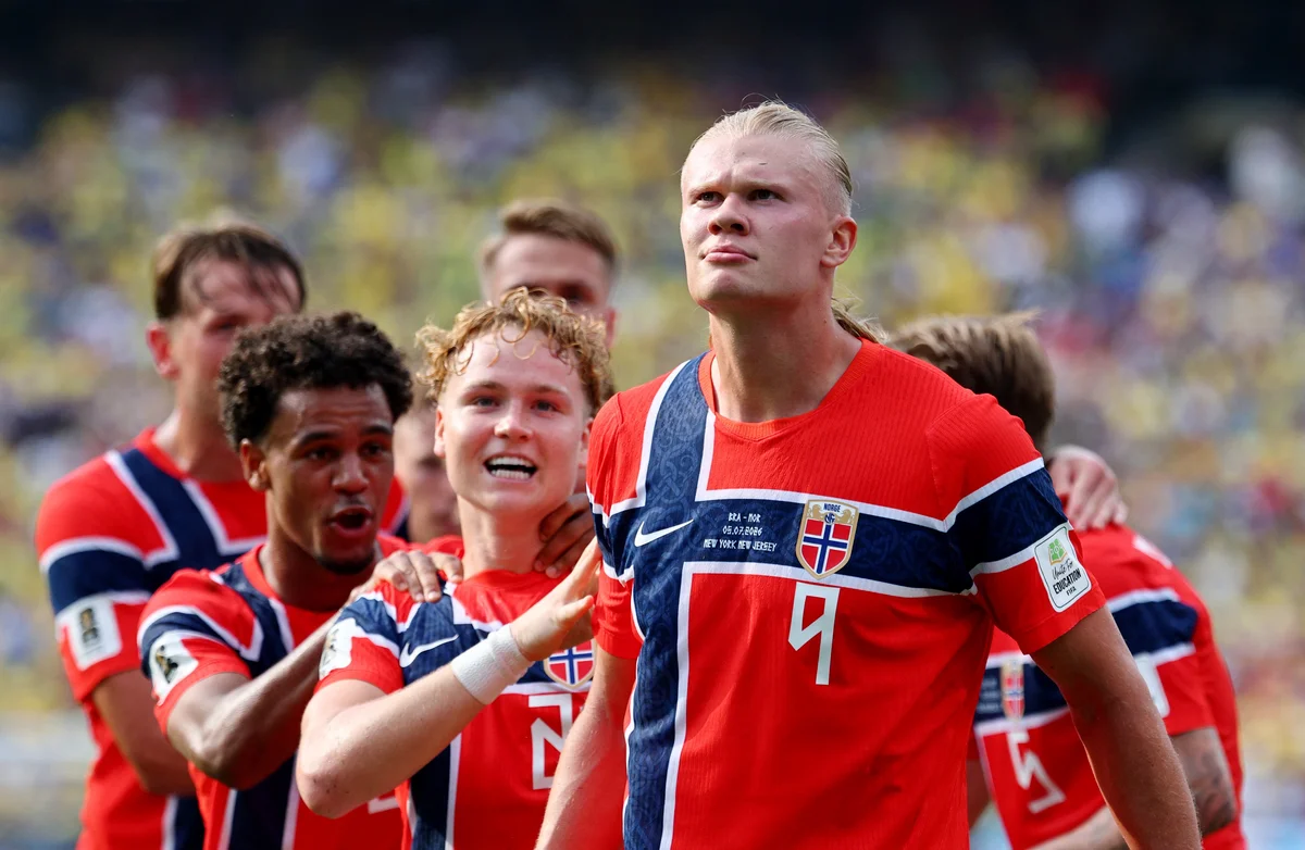 FIFAワールドカップ2026ノルウェー対ブラジル戦でノルウェーを勝利に導いたアーリング・ハーランド選手