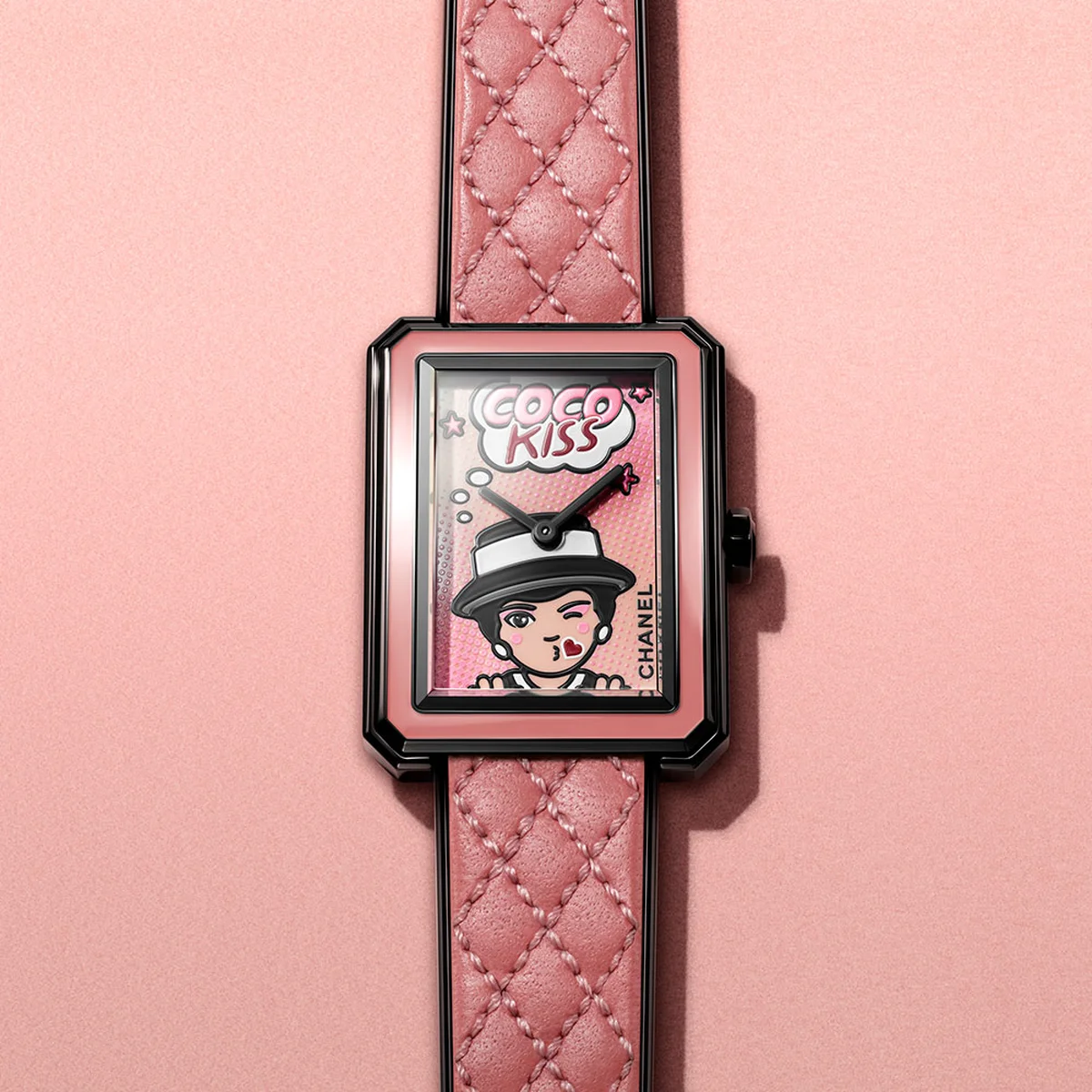 「ボーイフレンド BLUSH」〈SSブラックコーティング、ラッカー、ケースサイズ27.9×21.5mm、クォーツ〉¥1,254,000 ※数量限定