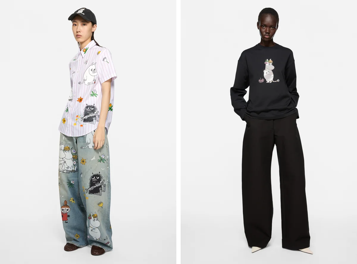 「アクネ ストゥディオズ×ムーミン」カプセルコレクション、シャツとTシャツ