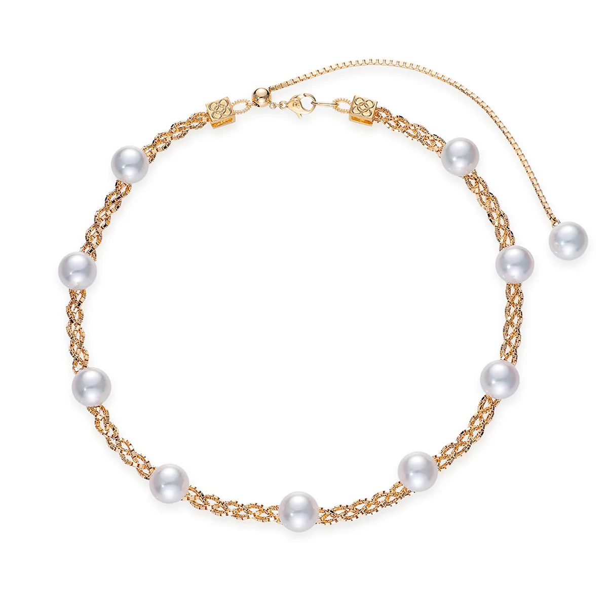 「オーヴ デコー」ブレードネックレス〈K18YG、あこや真珠〉¥3,190,000