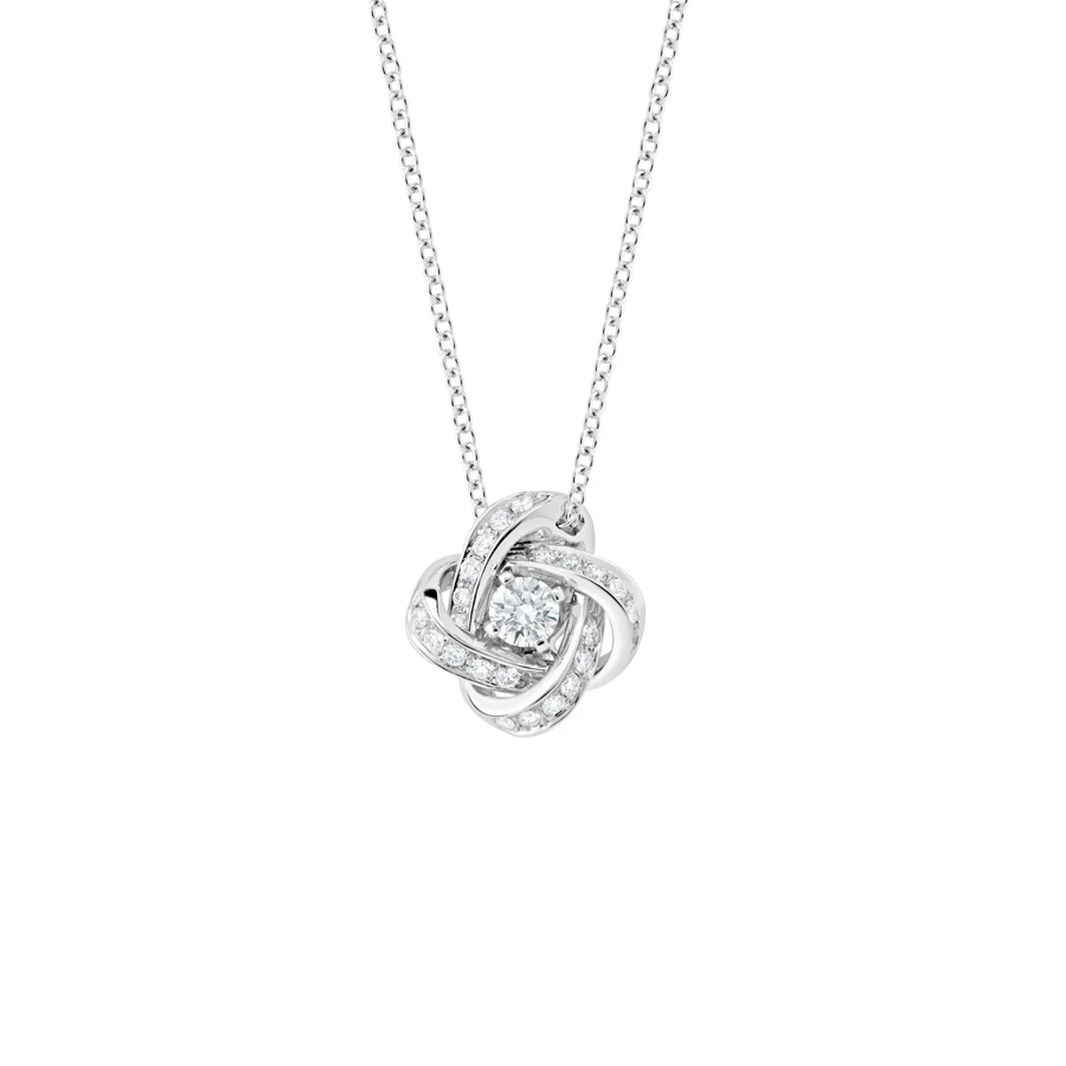 ブシュロン「ピヴォワンヌ」ペンダント〈WG、ダイヤモンド約0.31ct〉￥709,500 （予定価格）ⒸBOUCHERON