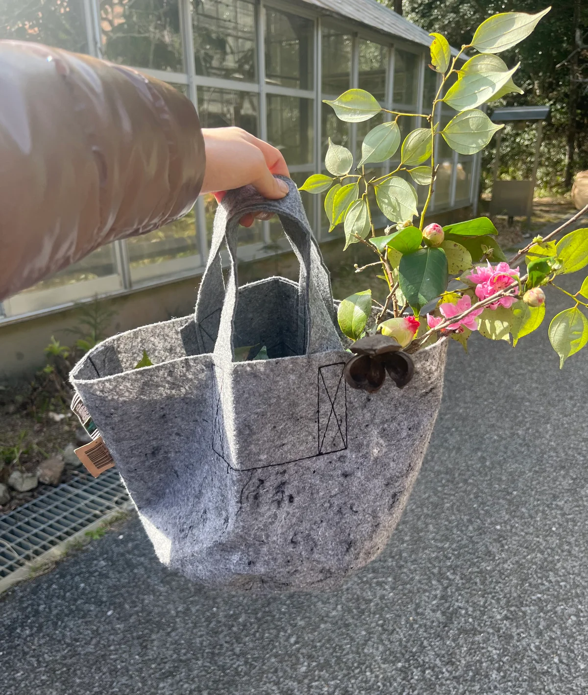 千葉県大多喜 mitosaya薬草園蒸留所 ガーデンツアー 植物をバケットに摘んだ様子