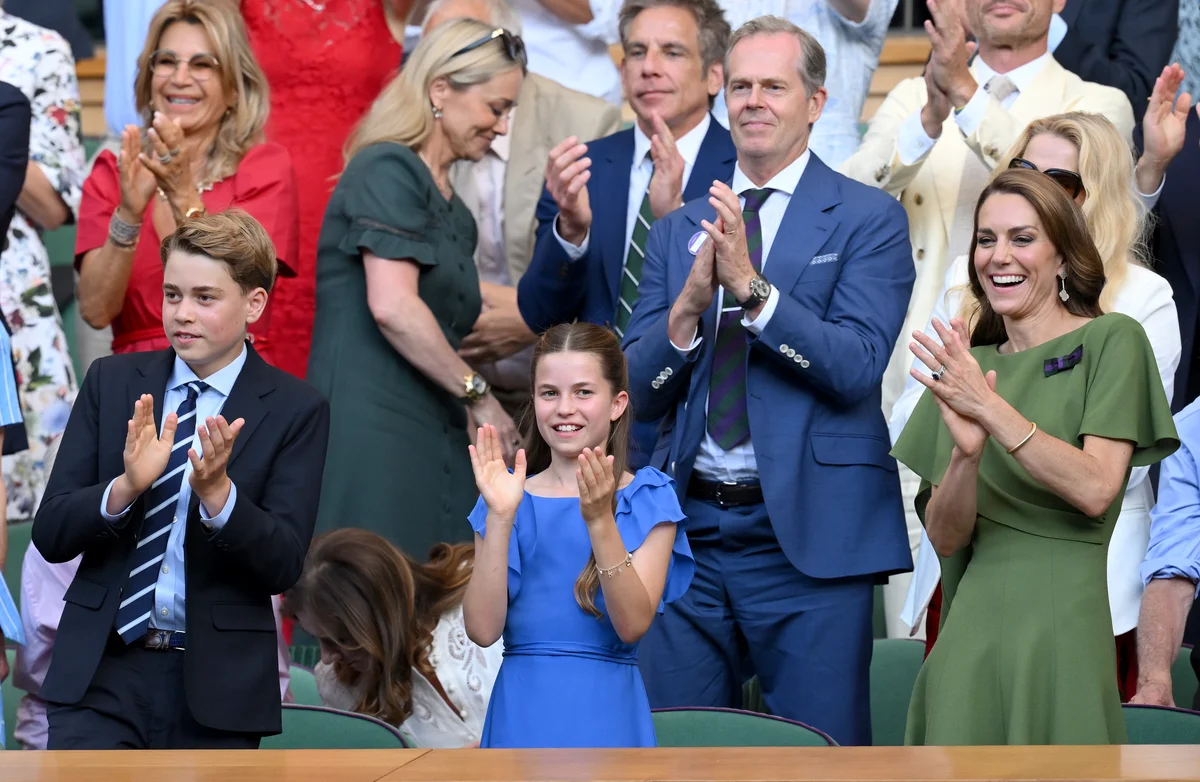 ウィンブルドン2026の大会4日目にアーサー・フェリー選手の試合をティム・ヘンマンと観戦したキャサリン皇太子妃