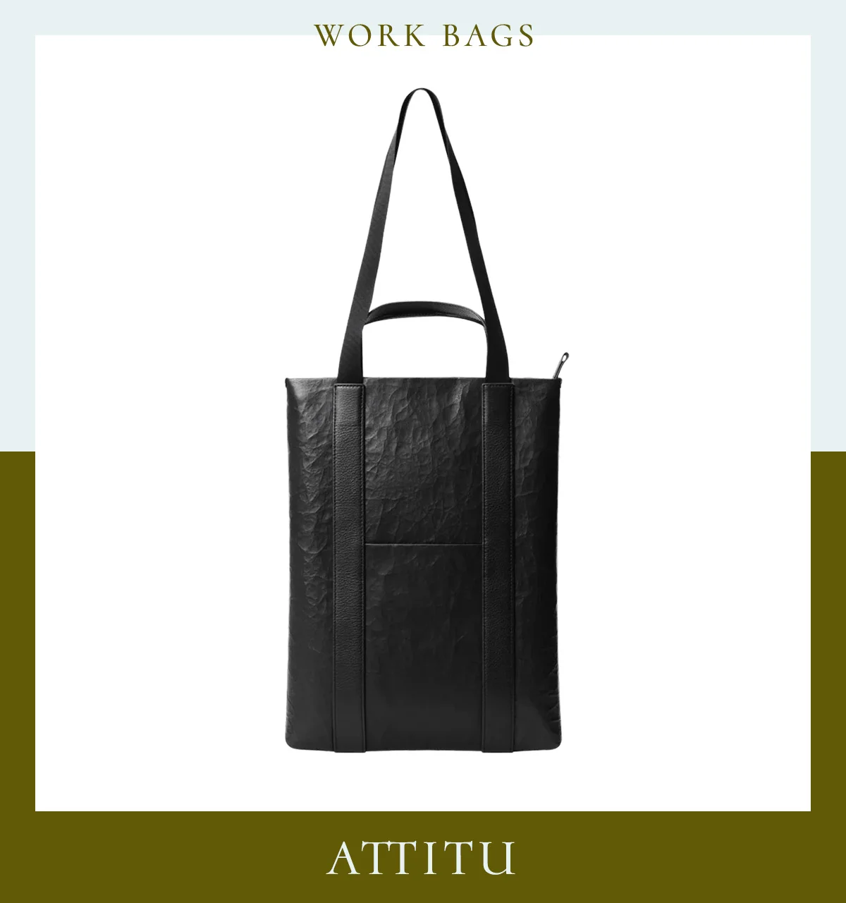2025年秋冬最新バッグ 黒トートバッグ おしゃれ おすすめ レディース 通勤 アティテュ 〈H36.5×W27.5×D2cm〉¥24,200