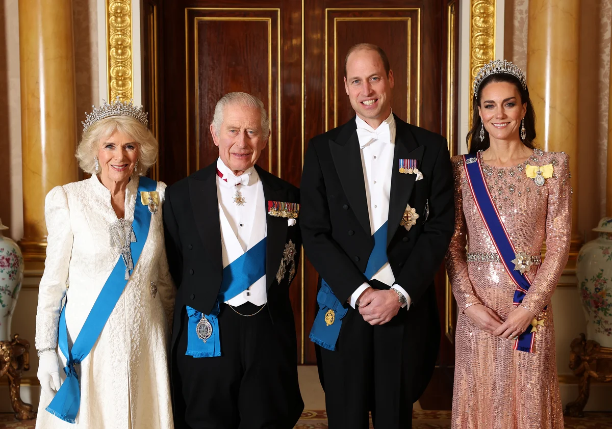 カミラ王妃、チャールズ国王、ウィリアム皇太子、キャサリン皇太子妃