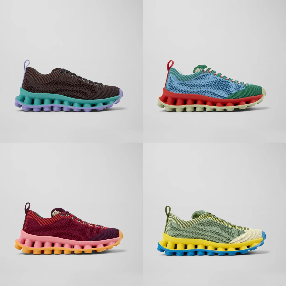 カンペールとスンネイの第4弾コラボレーションスニーカーの画像（底・横面）