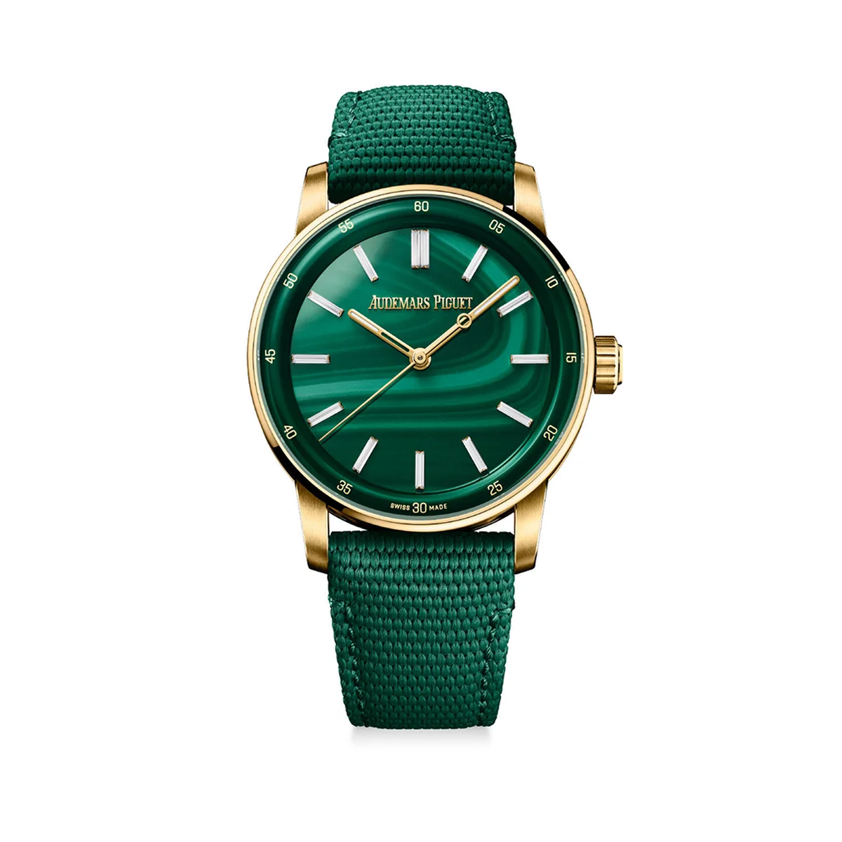 「CODE 11.59 バイ オーデマ ピゲ オートマティック」ウォッチ〈YG、マラカイト、ダイヤモンド、自動巻き、ケース径41mm〉※価格要問合せ、日本限定