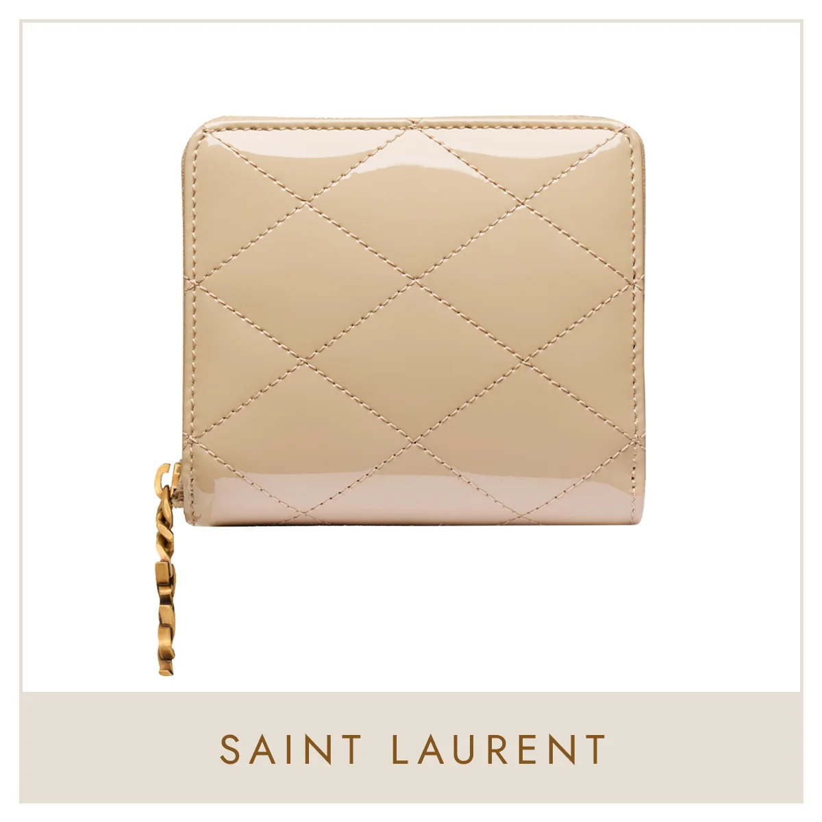 サンローラン「カサンドラビジュー コンパクトジップアラウンドウォレット」