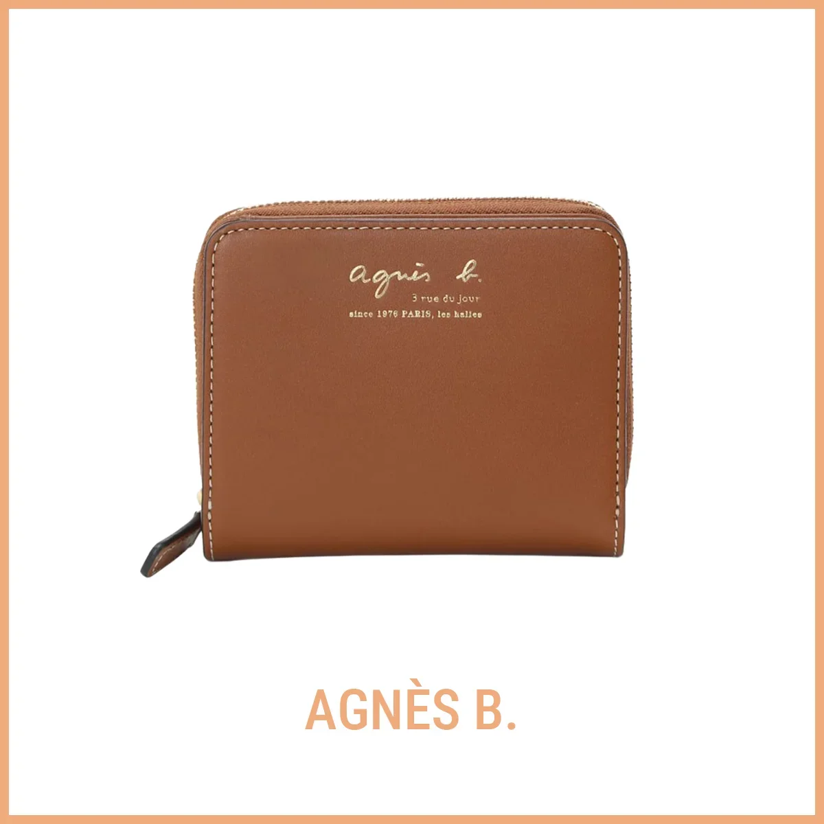 財布　アニエスベー「二つ折りウォレット」〈H9.5×W11×D2.5cm〉￥26,400