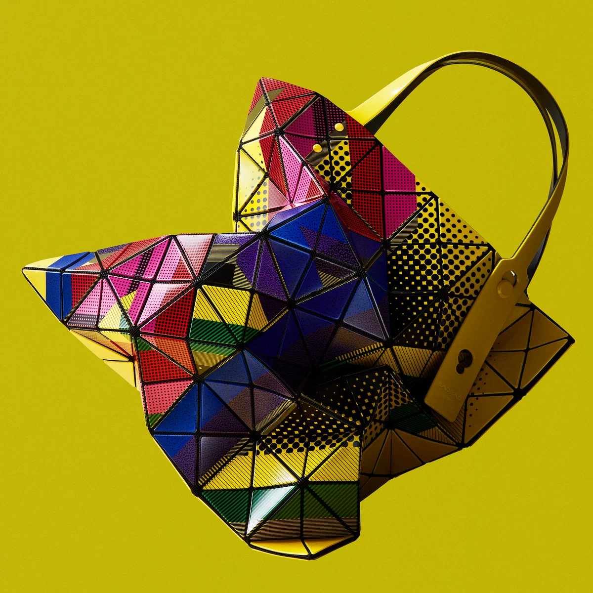 BAO BAO ISSEY MIYAKE（バオ バオ イッセイ ミヤケ）　MANGA トーバッグ　マルチカラー