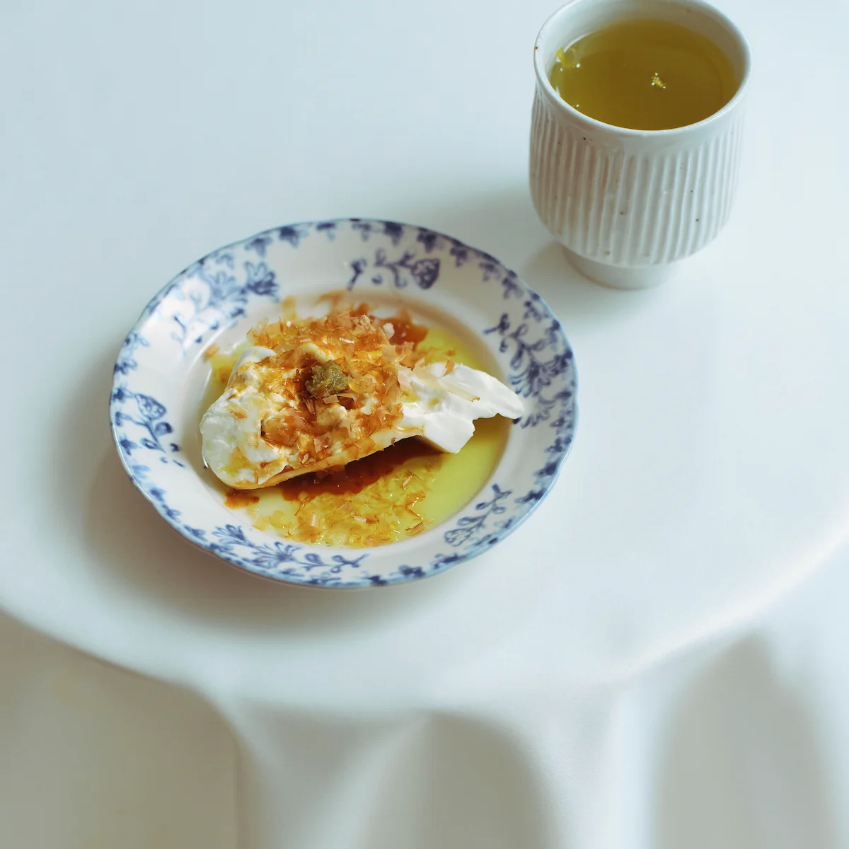 ブッラータチーズの冷ややっこ風