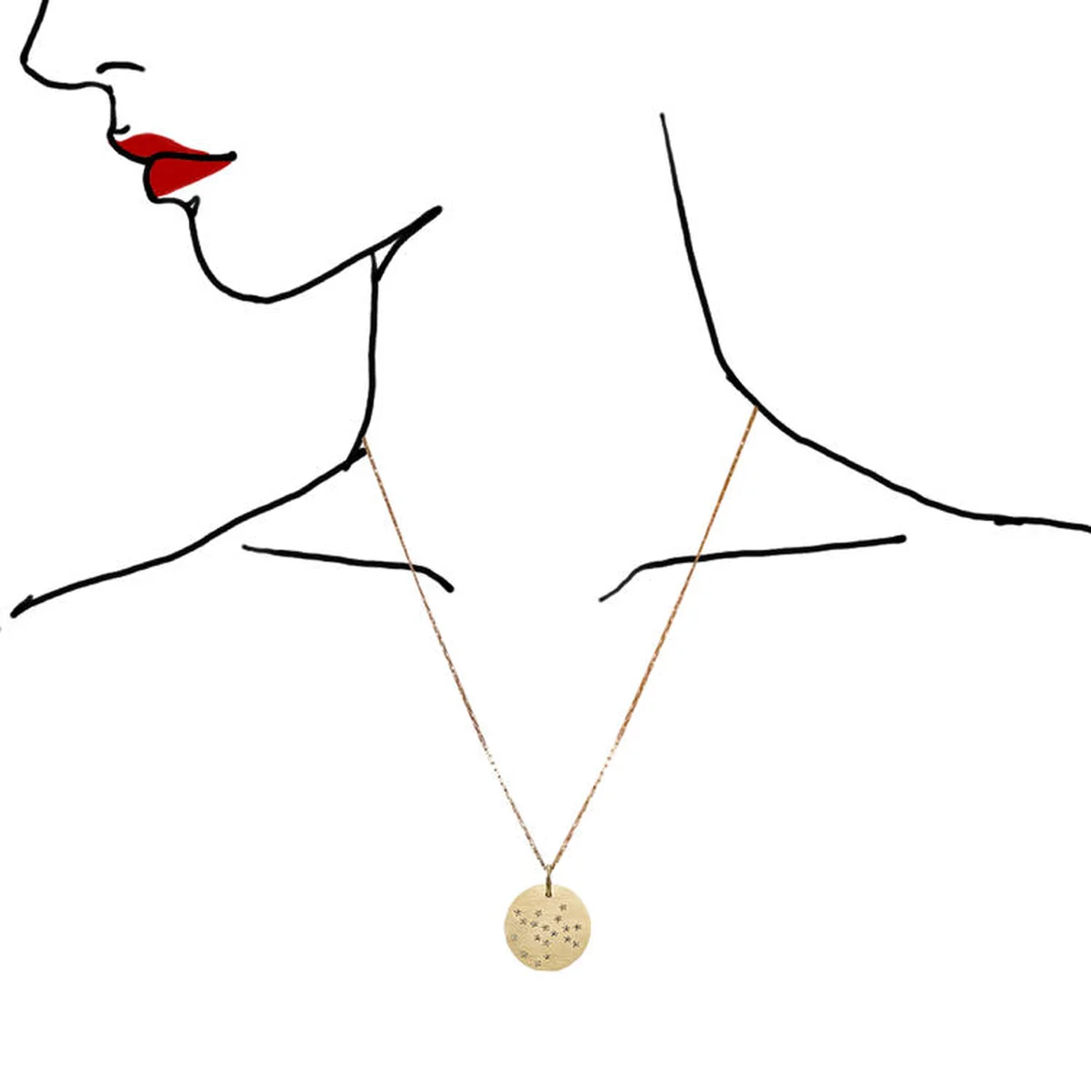 胸もとできらめくダイヤモンドの星たちに、未来が希望で満ちていますように願いを込めて