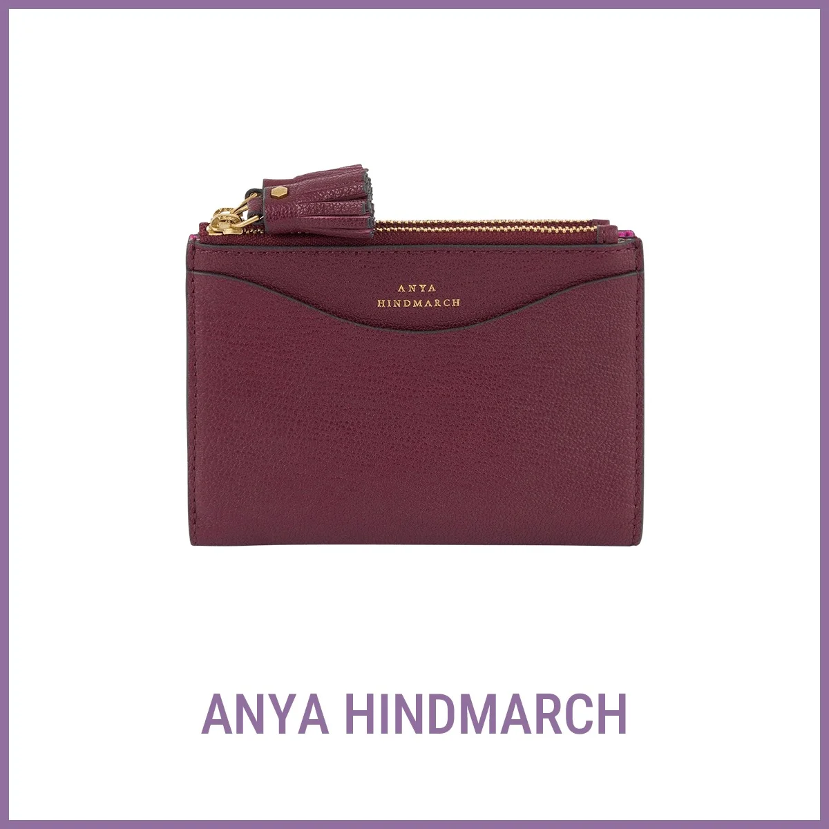 アニヤ・ハインドマーチ「Peeping Eyes スモール・ダブルジップ・ウォレット」