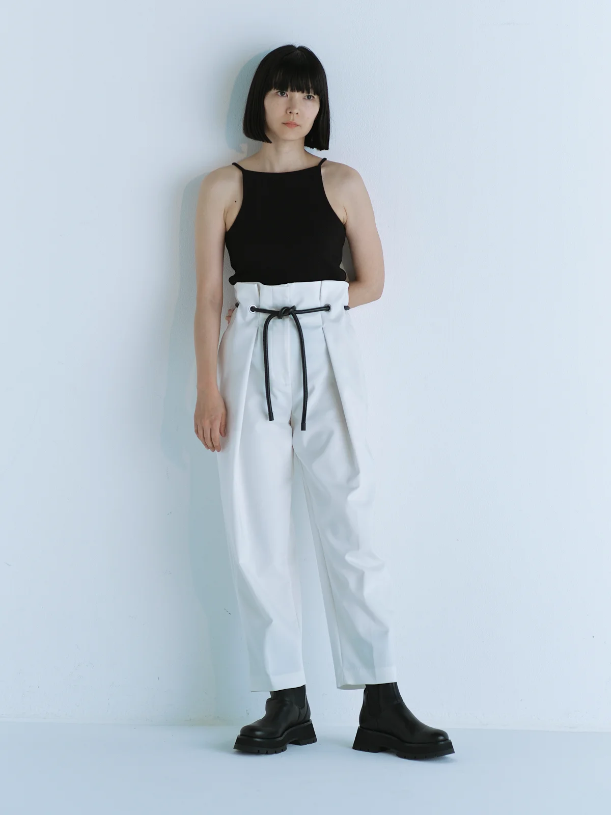 3.1フィリップリム【今期完売】Origami Pleated Pant 黒 2カジュアル