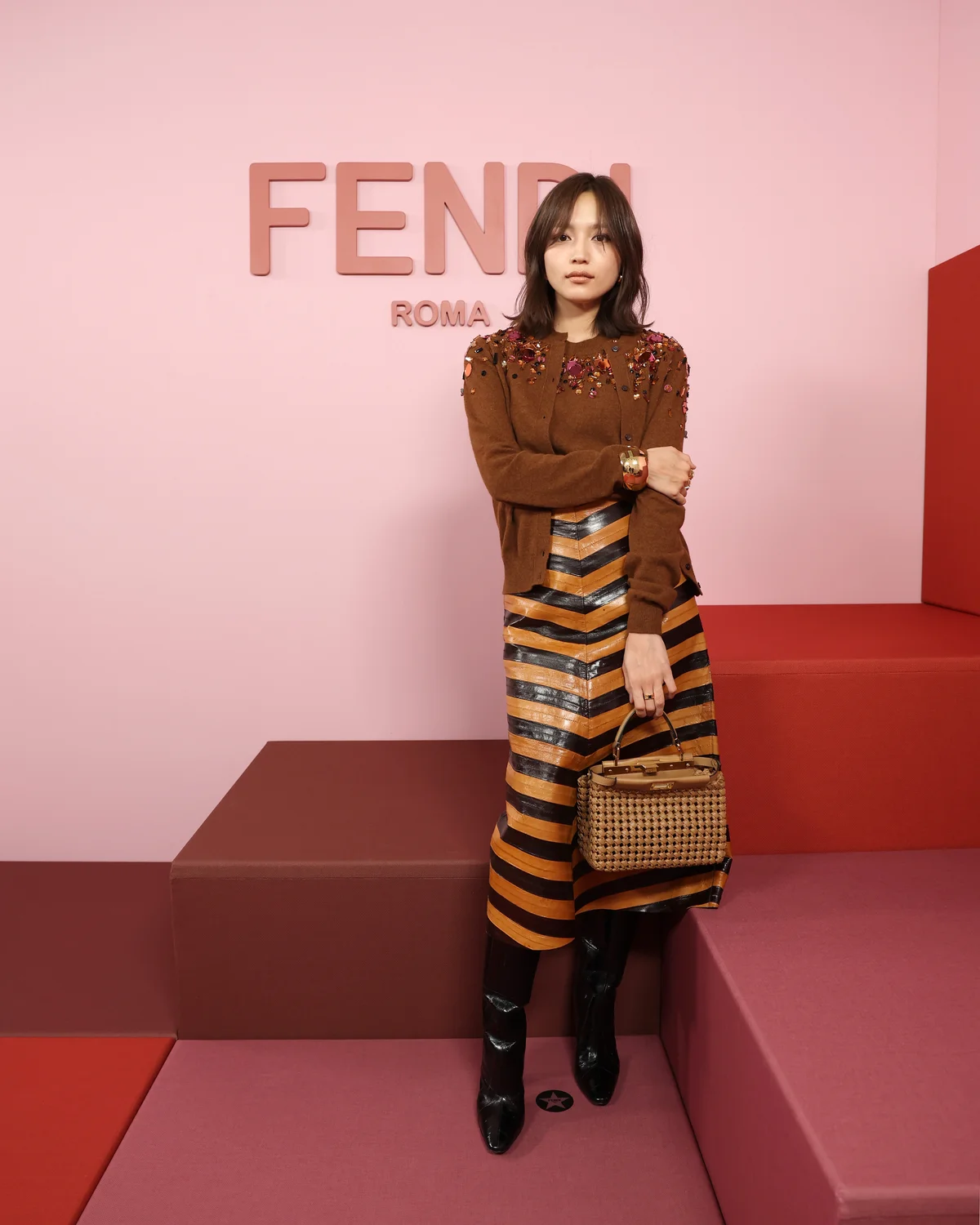 フェンディ2026年秋冬コレクションに来場した川口春奈