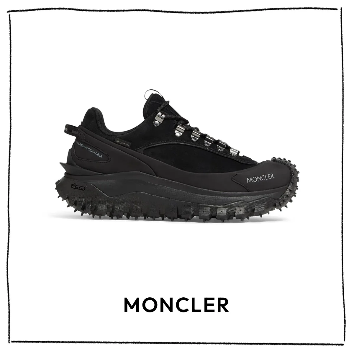 黒スニーカー　モンクレール（MONCLER）シューズ〈ヒール4.5cm〉¥123,200 