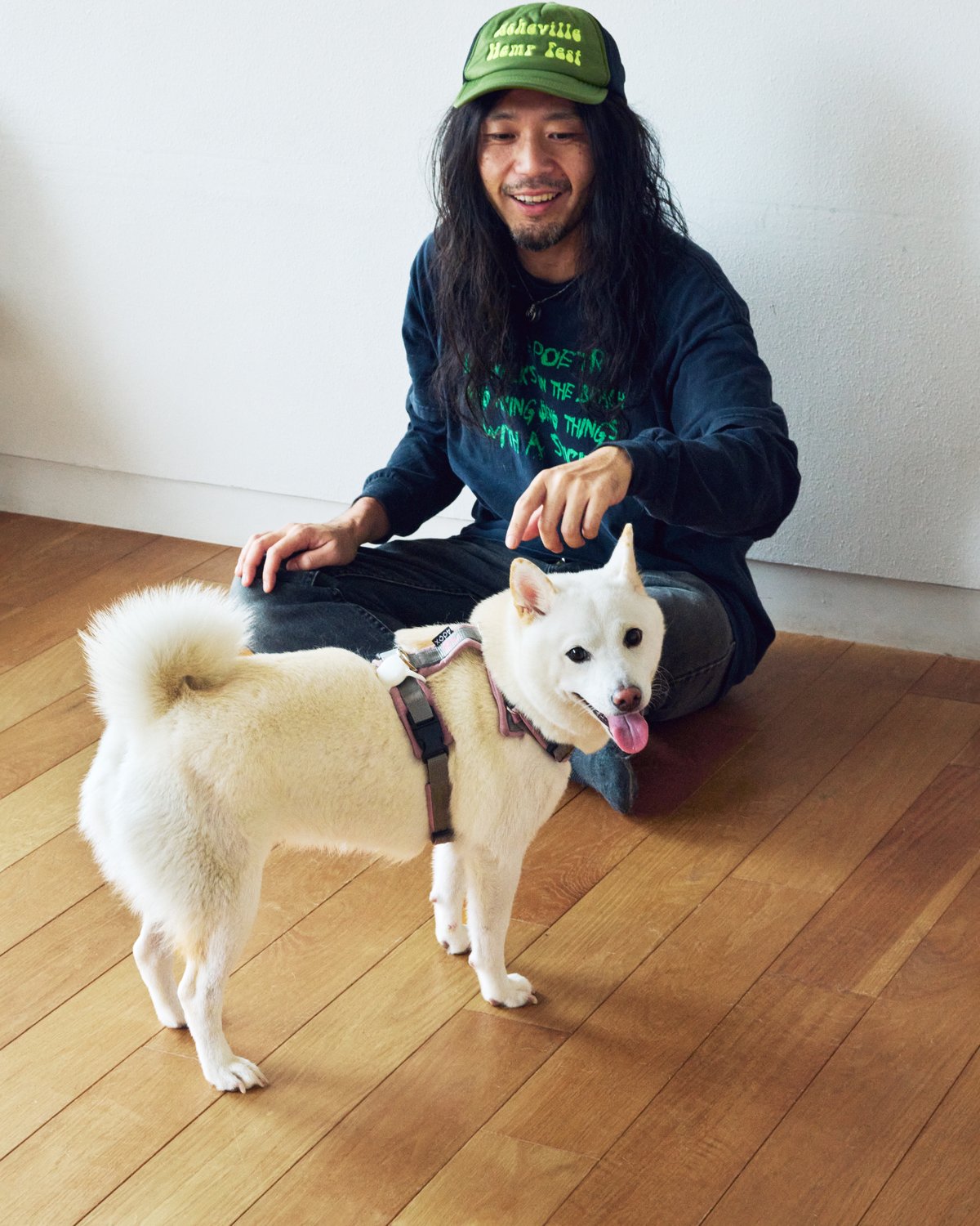 ifax!さんと白柴・ぺるの2ショット