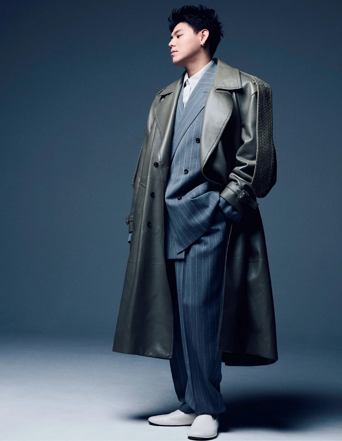 SPUR４月号でボッテガ・ヴェネタを着用したBE:FIRSTのLEO