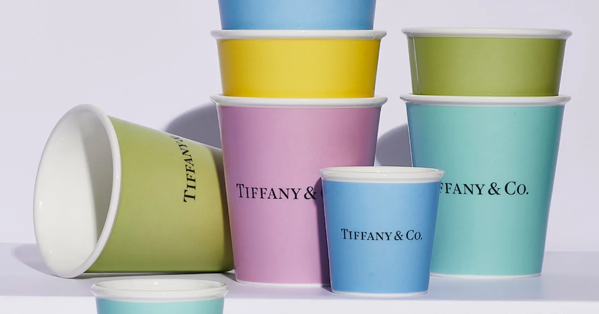 購入値下TIFFANY紙コップ風マグカップ グラス/カップ