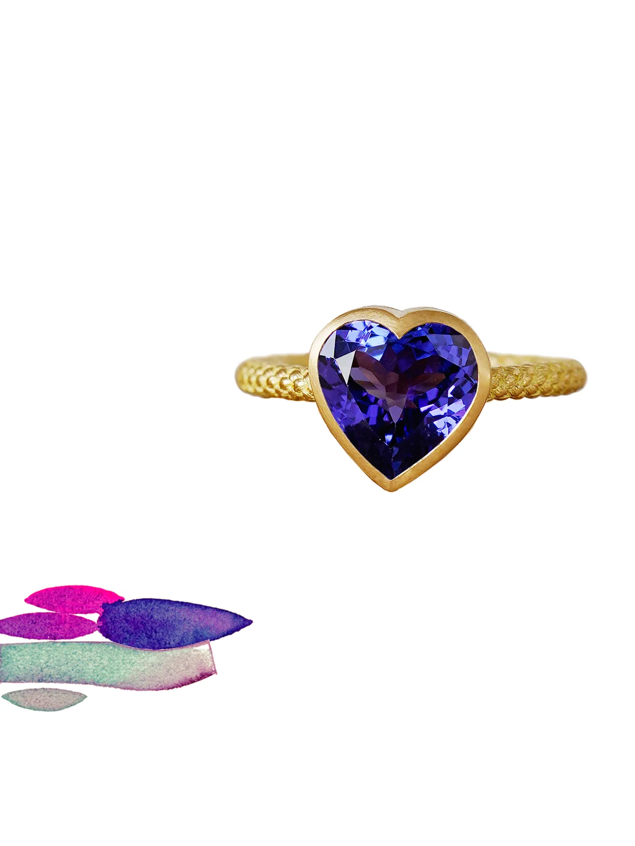 タンザナイトと青い目の人形。【トーカティブ】のリング #131