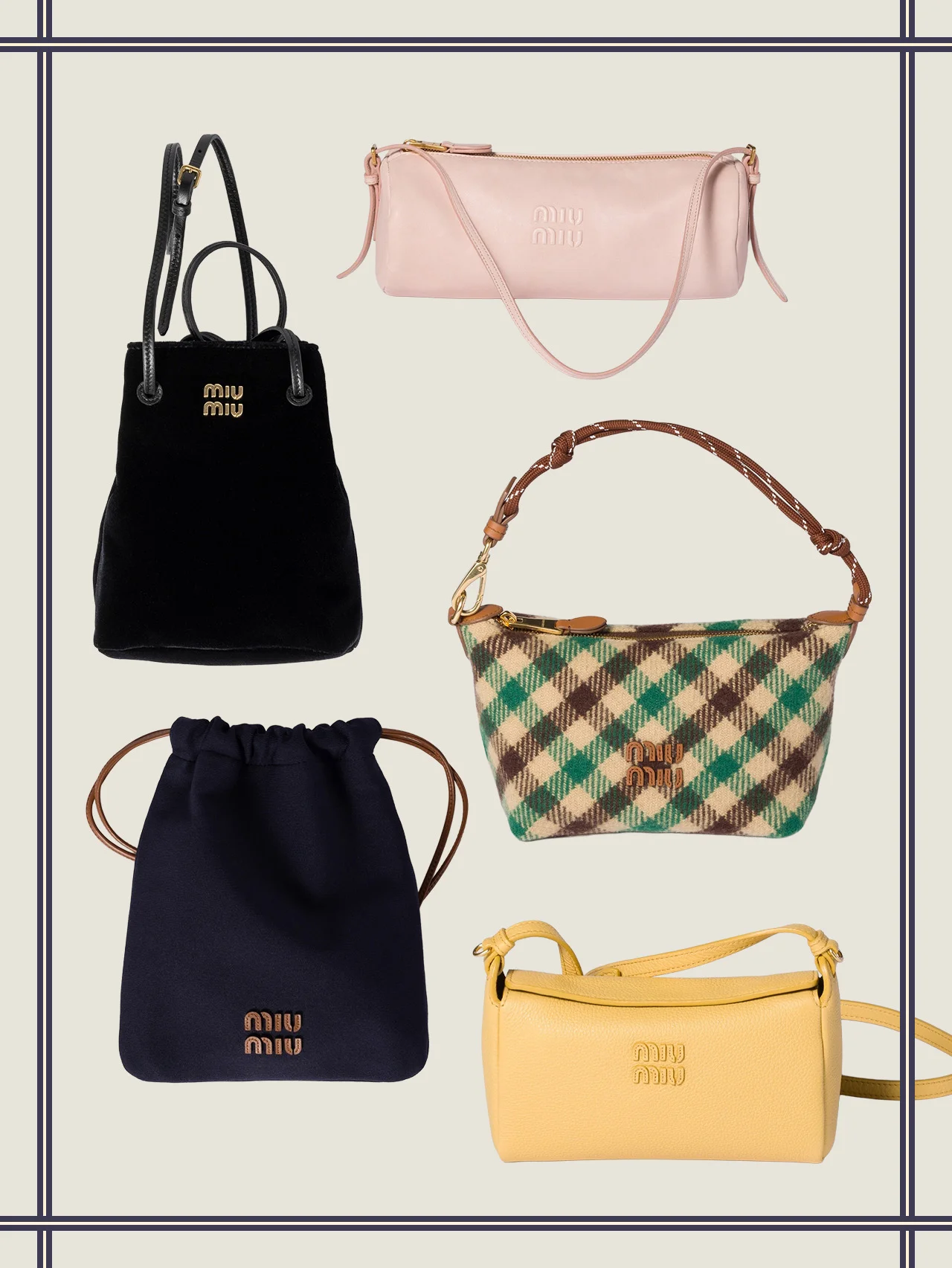 【ミュウミュウ】 ミニバッグとしても愛用できる、10万円台までのポーチを厳選！