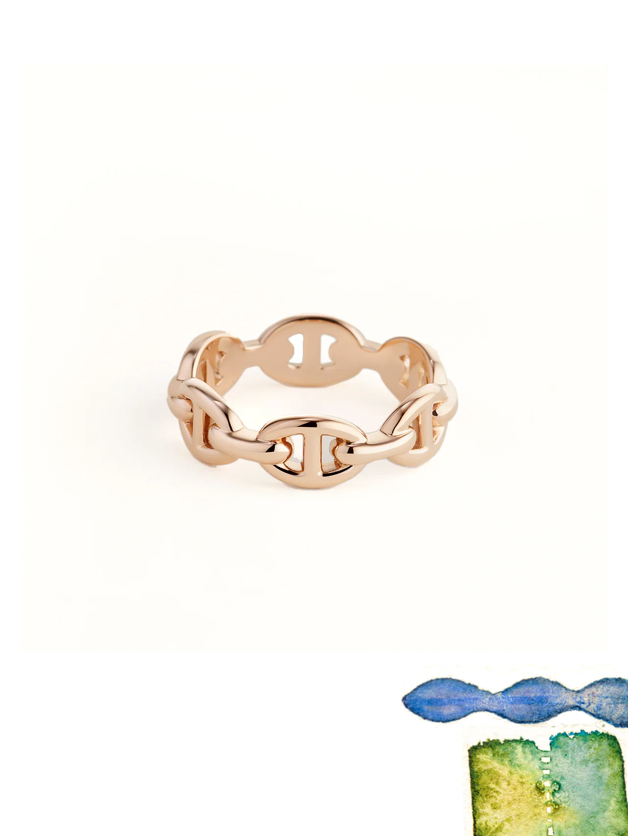 シェーヌ・ダンクル、人を幸せにする鎖。【エルメス】のリング #129