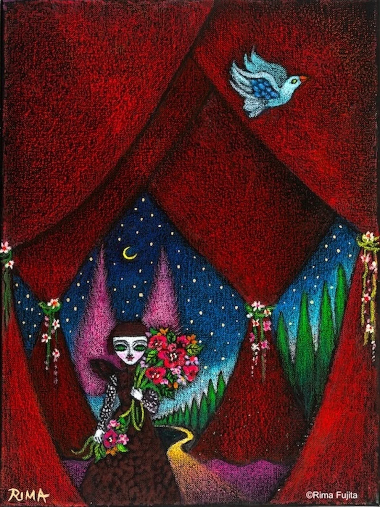 木から受ける智慧や愛を感じる新作絵画に注目。藤田理麻の個展「Evergreen〜木魂の愛と智慧〜」開催