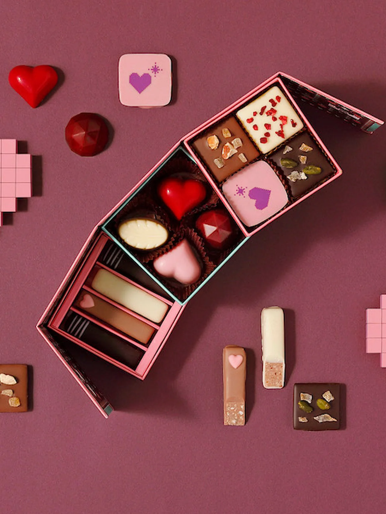 キュートなピクセルアートの動物たちからハートをゲット！  【資生堂パーラー】のバレンタインコレクション「Heart Catcher」登場