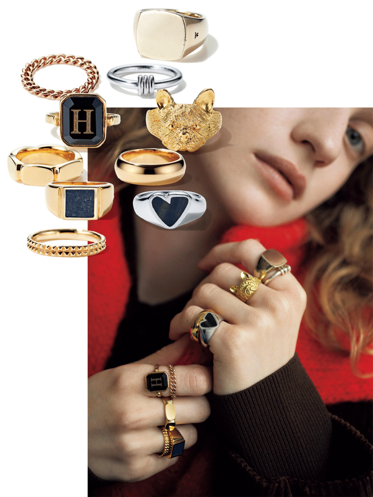 リングはどう重ねづけする？ モードなスタッキングを提案