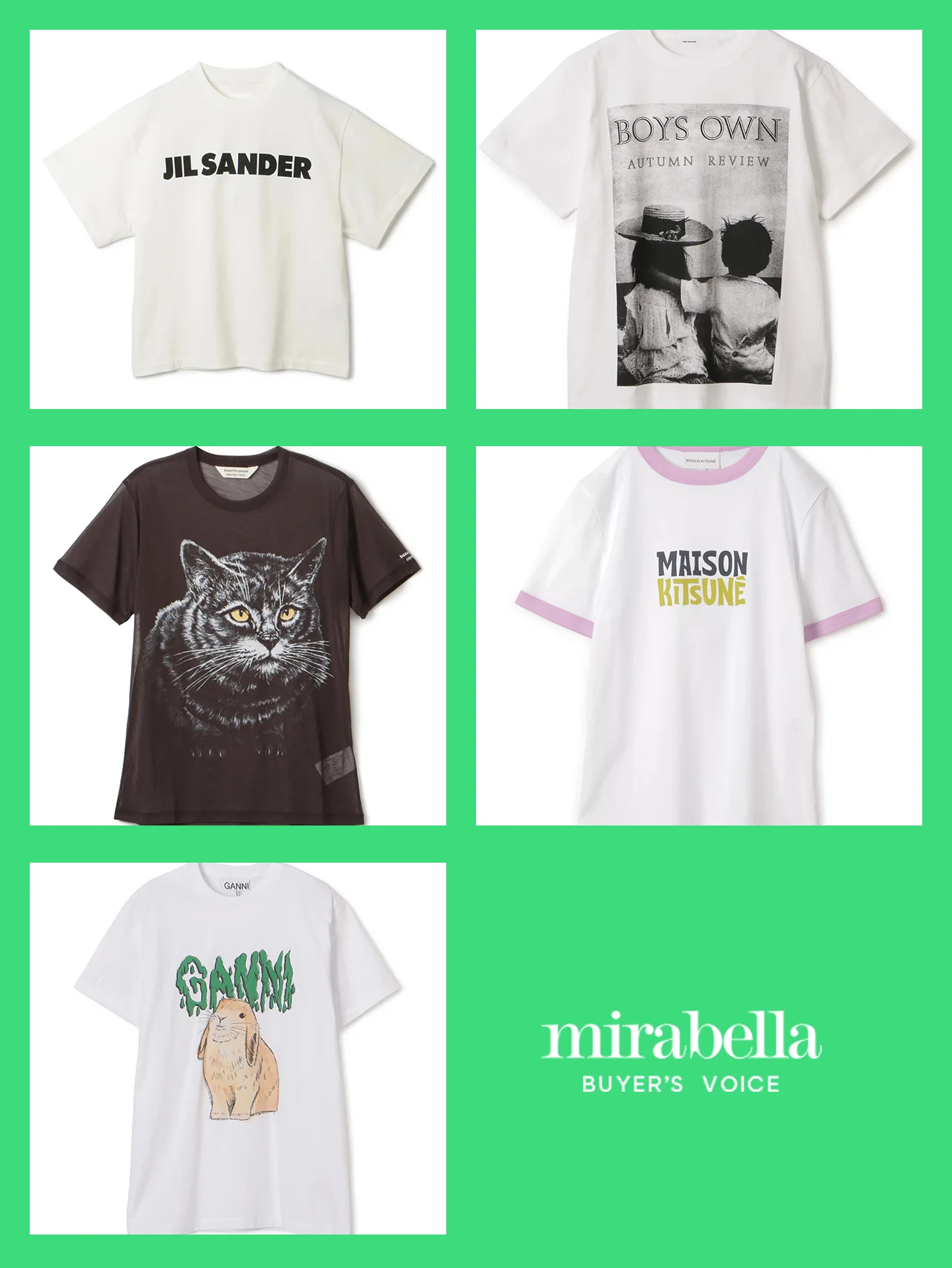 今、手に入れるべき！「主役級Tシャツ」リスト「ミラベラで見つけた！シリーズ」