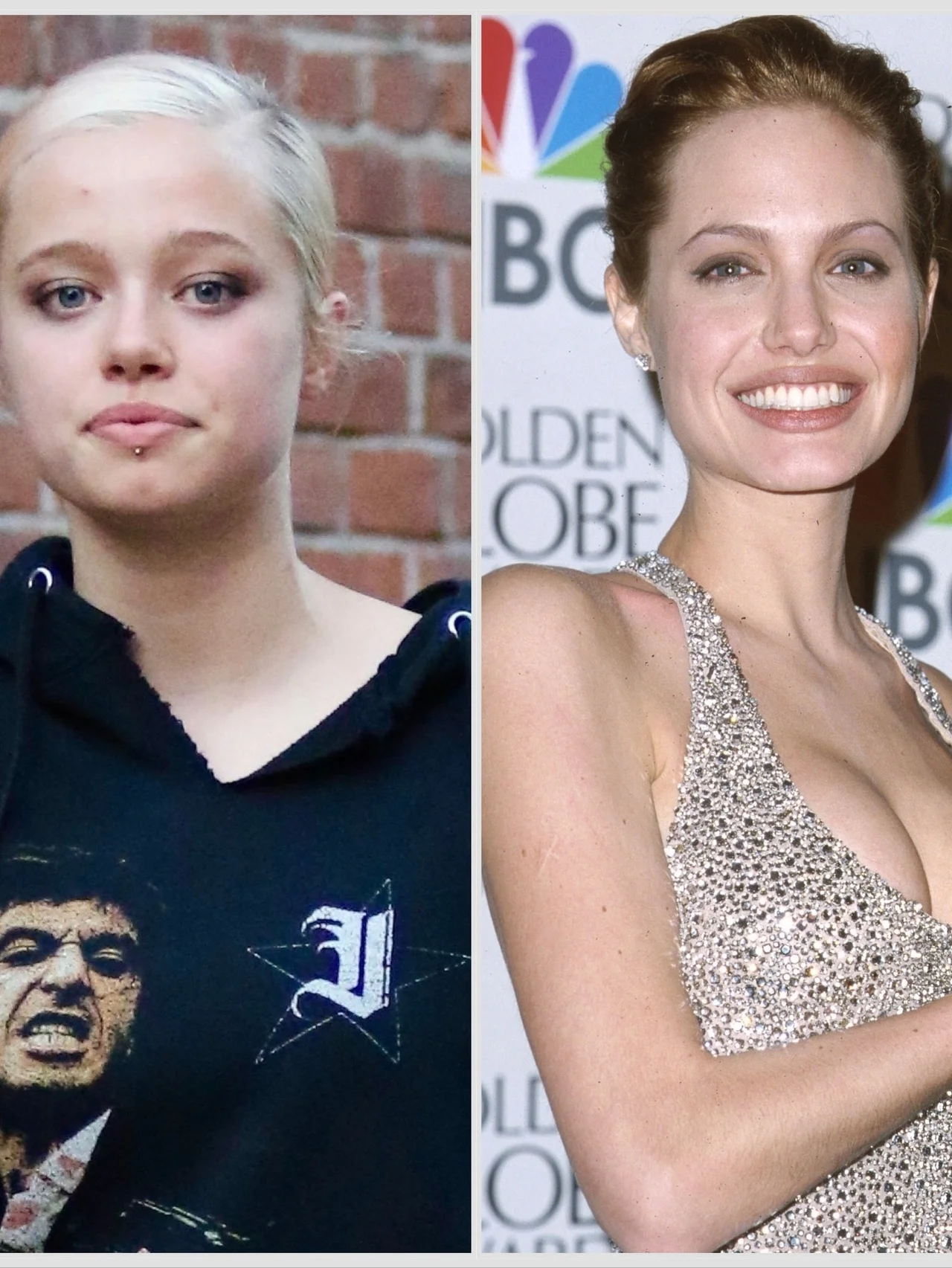 アンジェリーナ・ジョリーの娘シャイロ、アイシーブロンドの髪＆唇ピアスでロックな雰囲気に変身！ 「若い頃の母親にそっくり」と話題