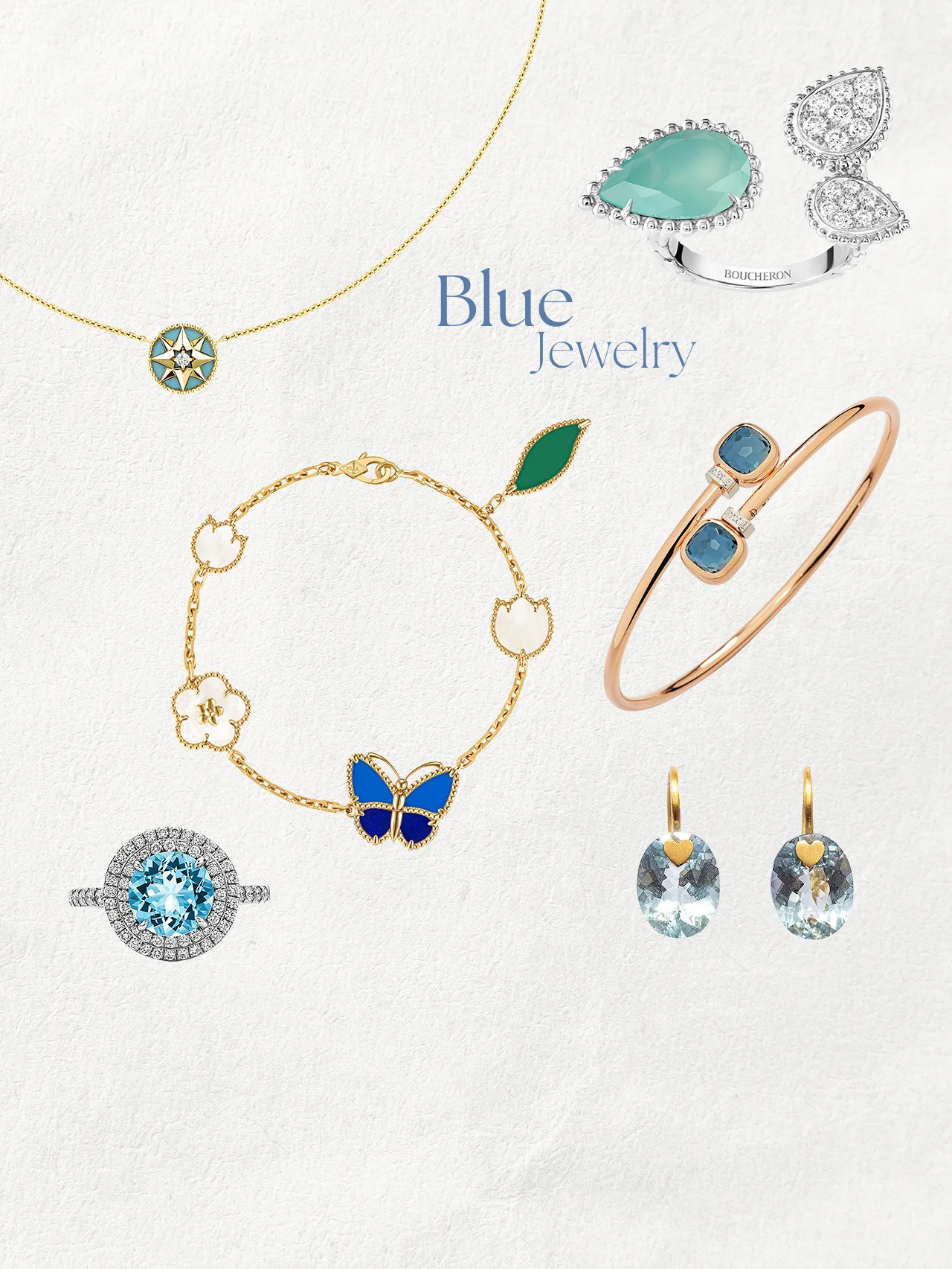 【青色ジュエリー】をお守りに。サムシングブルーで幸運を呼び寄せて