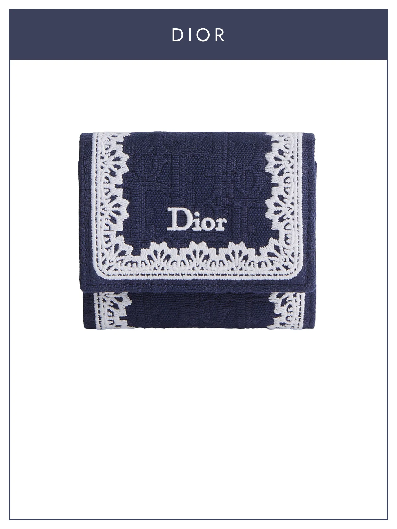 【ディオール】の日本限定財布。繊細なレースが織りなす、ロマンティックな三つ折り